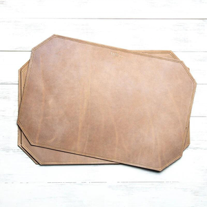 Hot Selling Leather <b>Table</b> Mat Leather Placemats Eco-Friendly Elegant Home Decor Non-Slip Leather <b>Table</b> Mat <b>Dining</b> <b>Table</b> Placemat - Product Image 3