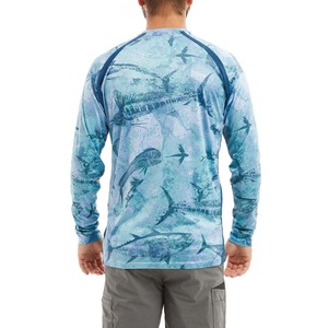 T-shirt de pêche personnalisé en gros pour hommes, en coton respirant, anti-UV UPF 50+, séchage rapide, vêtement d'extérieur pour pêcheurs - Product Image 2