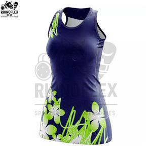 Uniformes de Netball Personalizados al por Mayor, Kits de Alta Calidad, Secado Rápido, Transpirables, 100% Poliéster, Unisex, con Logotipo, Nombre y Número del Equipo, Tela de 240g - Product Image 2