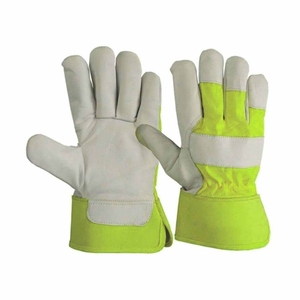 Gants de travail en cuir de vachette grainé de qualité supérieure, résistants, doux et confortables, gants de protection personnelle pour la construction - Product Image 5
