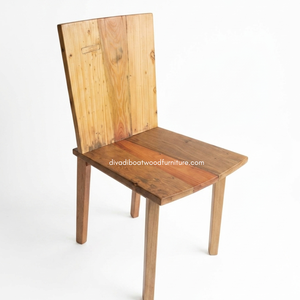 Handcrafted <b>Rustic</b> <b>Dining</b> <b>Chair</b> Reclaimed Boat Wood Eco-Friendly Original Color Indoor Outdoor Resort Home Villa Furniture - Product Image 1