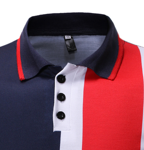 Polo de Hombre con Bloques de Color, Manga Corta, Corte Regular, Tejido de Punto, Diseño Casual en Blanco y Negro - Product Image 5