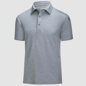 Men's Quick Dry Canvas Polyester for Shirt Short <b>Sleeve</b> Solid Color Casual Nonwoven Front Logo - Product Image 1