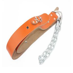 VIBE SEWN Collier ras du cou en acier inoxydable et similicuir orange, chaîne métallique, accessoire de costume sexy pour homme, professionnel, réglable, antidérapant - Product Image 4