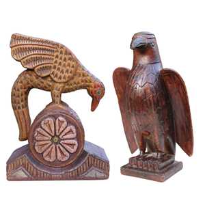 Estatua de pájaro de madera antigua hecha a mano colección de esculturas únicas de arte - Product Image 5