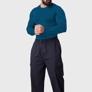 Custom Wholesale <b>Mens</b> Breathable Eco-Friendly Quick-Dry <b>Compression</b> <b>Shirt</b> Polyester Spandex Full Sleeve Gym Training - Product Image 4