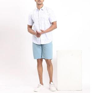 Pantalones Cortos Chino Bermuda de Hombre, Tejido de Lana, Corte Clásico, 100% Algodón, Frente Plano, Color Sólido, Bolsillos Laterales, Cintura Elástica - Product Image 5