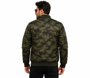 Custom <b>Men's</b> Solid Winter Grey Bomber Varsity <b>Jacket</b> Full Zip Lightweight Polyester Casual Streetwear Team Wear OEM ODM - Product Image 4
