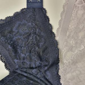 Bande de dentelle florale extensible brevetée 23 cm en nylon et élasthanne tricotée chaîne pour bretelles de soutien-gorge et lingerie, structure élastique légère - Product Image 4