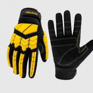 Guantes de Seguridad con Reducción de Impactos, de Cuero, con Dedos Acolchados Anti-Impacto, Muñequera Elástica, Resistentes a la Abrasión, Gran Venta - Product Image 1