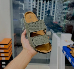 Sandalias Planas de Cuero Genuino para Hombre Nick, Punta Abierta, Cierre de Hebilla, Suela de Goma Antideslizante, Correa Delantera/Trasera Transpirable, Verano - Product Image 3