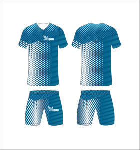 Conjunto de Uniforme de Fútbol Sublimado Personalizado, Patrón de Cuadros Azules y Blancos, Transpirable, de Secado Rápido, Camiseta de Fútbol para Hombre y Niño - Product Image 1