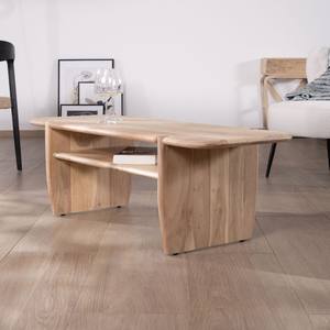 Mesa de centro moderna Vandana Golden Nature de acacia con nicho, Trudy, 120 cm - Product Image 1