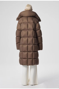 Veste longue matelassée pour femme, écologique, résistante à l'eau, rembourrage en polyester, veste à capuche chaude - Product Image 3