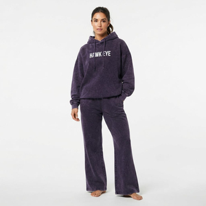 Conjunto de Chándal de Algodón de 2 Piezas para Mujer, de Alta Calidad, Estampado, Lavado Ácido, de Corte Holgado y Cómodo, con Sudadera con Capucha, Venta al por Mayor - Product Image 5