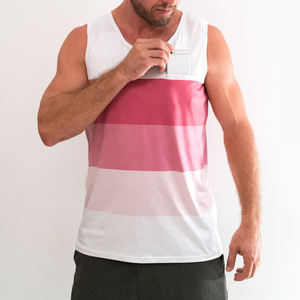 Breathable Custom High Quality <b>Men's</b> Mesh tank Tops Solid <b>White</b> Casual Blank Mesh tank Top for <b>Men</b> - Product Image 1