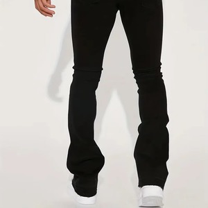 Pantalon en jean pour homme, style streetwear, couleurs unies, coupe crayon, 100% coton, taille haute, respirant, écologique, séchage rapide - Product Image 5