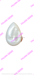 Hot Sale FAIJAN GEMS Pear Cut Brilliant White Mother Pearl Moti Two <b>Flat</b> <b>MOP</b> Loose Gemstone Third Party Certified Wholesale - Product Image 3