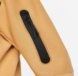 Ensemble de survêtement jaune moutarde à capuche pour homme, fermeture éclair intégrale, couleur unie, vêtements de sport décontractés, 100 % polyester, séchage rapide, respirant, pour le printemps - Product Image 6