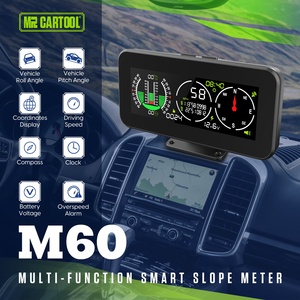 MRCARTOOL M60 เครื่องวัดมุมดิจิตอล GPS HUD สำหรับยานยนต์ วัดมุมเอียง มุมหมุน และมุมลาดเอียง สำหรับรถออฟโรด SUV - Product Image 1