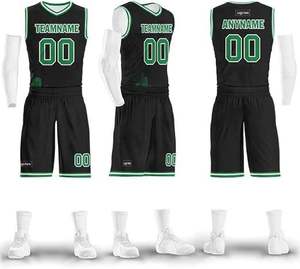 Maillots de basket-ball unisexes personnalisés en gros, haute qualité, 100% polyester respirant, vêtements de sport, uniformes d'équipe, y compris le maillot - Product Image 1