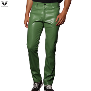 Good Supplier New Arrival Trendy Product Club Party Wear High Quality Skinny Fit <b>Shiny</b> Zippered <b>Slim</b> Fit Faux Leather Pants - Product Image 4