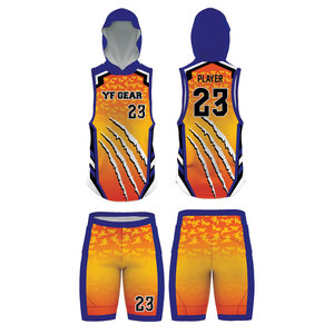 Ensemble de maillots de basket-ball personnalisés en sublimation, maillot réversible, veste à manches longues, shorts, kit sportif d'équipe - Product Image 5