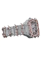 Montre personnalisée pour homme, sertie de moissanite, diamants ronds, or blanc, cadran romain, luxe, hip-hop, montre personnalisée