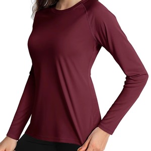 Blank Knitted Spandex/Nylon Slim Fit Women's Yoga Workout <b>Top</b> Breathable Gym Activewear <b>Winter</b> Factory Direct Price - Product Image 4