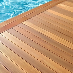 Suelo de Madera de Teca de Grado Comercial, Tarima de Madera Maciza para Piscinas, Patios, Hoteles y Resorts, Fabricante Indonesio - Product Image 4