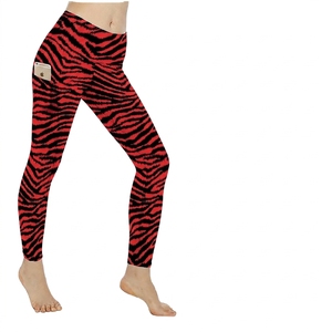 Ladies High Waist Stretch Calf-Length Eco-Friendly Gym Running Yoga Tights Leopard Print Zebra <b>Pattern</b> Fitness Workout <b>Leggings</b> - Product Image 4