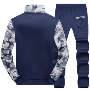<b>Mens</b> Winter Solid Terry Sweatshirt Set Outdoor Sports Hooded <b>Jacket</b> Casual Trendy Two-Piece Set 100% Cotton Quick Dry - Product Image 2