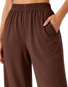 Women Casual Jogger Elastic Waist Lounge Pants Comfortable Fit Side Pockets Daily Wear Quick Dry Breathable - Product Image 6