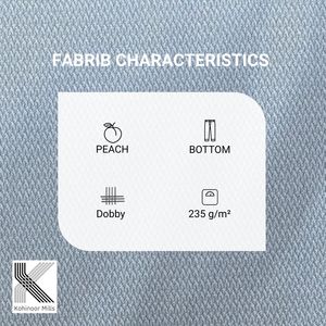 Tela Dobby de Algodón y Elastano, 235 GSM, Azul Claro, Ligera, Elástica, Tejido Suave, Fabricante Mayorista OEM ODM - Product Image 3