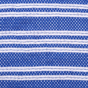 Premium Combed Blue White Embroidered Floral Lightweight Breathable Crochet <b>Fabric</b> for Girls' Apparel & <b>Home</b> Decor - Product Image 3
