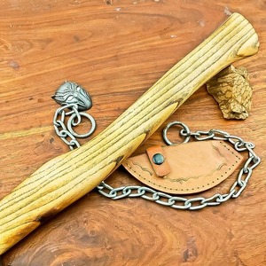 ขวานโทมาฮอว์กด้ามไม้ หัวเหล็กสแตนเลส อุปกรณ์เอาตัวรอดกลางแจ้ง - Product Image 3