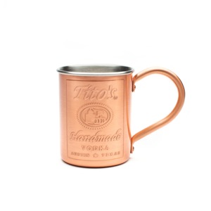 Mug en cuivre bicolore, finition cuivre et argent de qualité supérieure, vaisselle artisanale, mug en cuivre bicolore avec poignée en laiton pour cocktails - Product Image 6