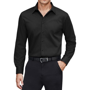 <b>Men</b>’s Stretch Stain-Resistant Dress <b>Shirt</b>, Long Sleeve Solid Button Down Business Casual Formal <b>Shirt</b> <b>for</b> Office and <b>Work</b> - Product Image 3