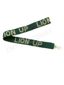สายสะพายกระเป๋าแบบวินเทจ CRYSTAL CRAFT GEAUX TIGERS พร้อมดีไซน์ลูกปัดรักษ์โลกและตะขอทองสำหรับกระเป๋าถือ - Product Image 3