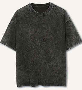เสื้อยืดคอกลมแขนสั้นทรงหลวมผ้าฝ้ายคุณภาพสูง 100% ป้องกันการเป็นขุย สไตล์ลำลองสำหรับผู้ชาย ไหล่ตก ราคาขายส่ง - Product Image 5