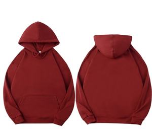 Sweats à capuche XS avec logo personnalisé pour hommes, sweatshirts avec impression sérigraphiée brodée et fermeture éclair en molleton uni pour l'hiver - Product Image 2