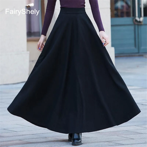 FairyShely 2026 - Abayas Vaqueras Retro de Cintura Alta con Pliegues para Mujer, Estilo Casual, con Bolsillos, de Algodón, Maxi, Sencillas, Color Rojo, para Verano, Otoño e Invierno - Product Image 2