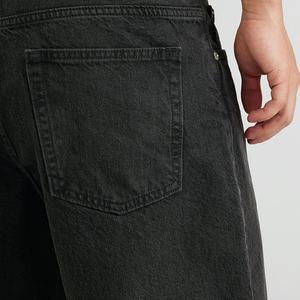 Pantalones Cortos de Mezclilla Desgastados para Hombre, Estilo Urbano, Pierna Recta, Cintura Media, Casuales de Verano, de Algodón Tejido, con Cremalleras y Bolsillos Bordados - Product Image 6