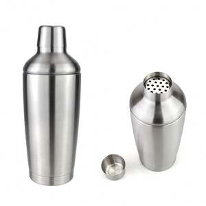 Coctelera Cobbler de 480 ml, 3 Piezas, Doble Capa, Acero Inoxidable 304, con Colador Integrado, para Bartender, Mezclador de Martini y Cócteles - Product Image 1