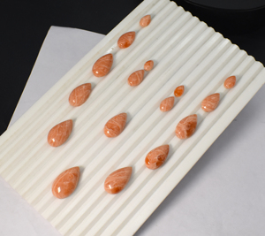 Cabujón de Calcita Naranja Natural con Base Plana para Envolver en Alambre, Colgante de Joyería, Suministros para Joyeros, Cabujones - Product Image 6