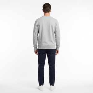 Custom Wholesale Men's <b>Black</b> <b>Crew</b> <b>Neck</b> Lined Solid Streetwear <b>Sweatshirt</b> Logo Regular Fit Casual Spring Woven 100% Cotton - Product Image 4