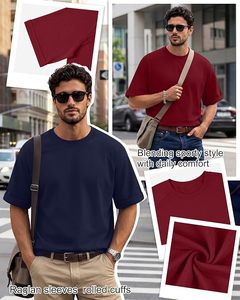 เสื้อยืดโอเวอร์ไซส์ผ้าฝ้ายแท้ 100% น้ำหนัก 220 กรัม พิมพ์ลายตามสั่งที่ไหล่ สไตล์ฮิปฮอป ไซส์ใหญ่พิเศษ ผ้าฝ้ายแท้ 100% ทรงบ็อกซี่ สำหรับผู้ชาย - Product Image 4