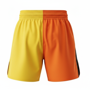 Premium MMA & Boxing Shorts Yellow Orange Dual-Color Sparring Fight <b>Trunks</b> Custom Mma Shorts MADE BY BS - Product Image 5