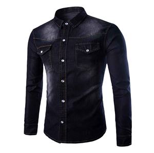 Chaqueta Bomber de Mezclilla de Poliéster y Algodón de Alta Calidad para Hombre, Manga Larga, Casual, Ecológica, 240 GSM, Talla Adulto, Lavado Vintage - Product Image 3