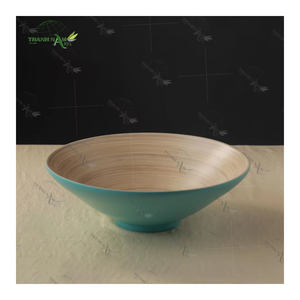 Natural Spun Bamboo Eco-Friendly Classic Design Home Use Party Dishware Ramen Bowl <b>Set</b> 30cm Diameter X 10cm Height <b>Microwaveable</b> - Product Image 1